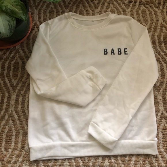 shein babe sweatshirt